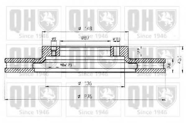 QUINTON HAZELL BDC4774 Тормозной диск для MITSUBISHI COLT/RODEO (Митсубиши/митсубиси Cолт/родэо) QUINTON HAZELL BDC4774 Тормозной диск для MITSUBISHI COLT/RODEO (Митсубиши/митсубиси Cолт/родэо)