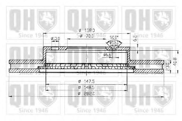 QUINTON HAZELL BDC4809 Тормозной диск для HONDA ODYSSEY (Хонда Одъссэъ) QUINTON HAZELL BDC4809 Тормозной диск для HONDA ODYSSEY (Хонда Одъссэъ)