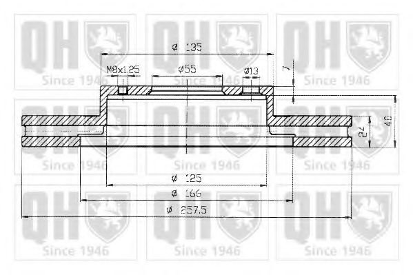QUINTON HAZELL BDC5149 Тормозной диск 