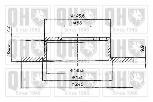 QUINTON HAZELL BDC5182 Тормозной диск 