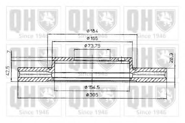 QUINTON HAZELL BDC5185 Тормозной диск 