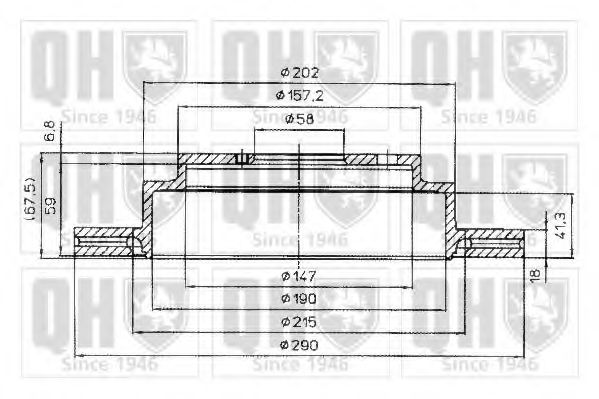 QUINTON HAZELL BDC5187 Тормозной диск 