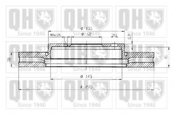 QUINTON HAZELL BDC5190 Тормозной диск 