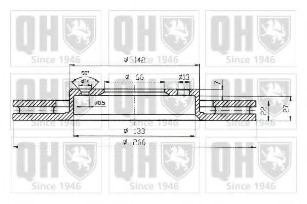 QUINTON HAZELL BDC5240 Тормозной диск для CITROËN C4 I (CитроËн С4 и) QUINTON HAZELL BDC5240 Тормозной диск для CITROËN C4 I (CитроËн С4 и)
