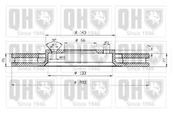 QUINTON HAZELL BDC5241 Тормозной диск для CITROËN C4 I (CитроËн С4 и) QUINTON HAZELL BDC5241 Тормозной диск для CITROËN C4 I (CитроËн С4 и)