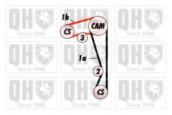 QUINTON HAZELL QBK544 Комплект ремня ГРМ 