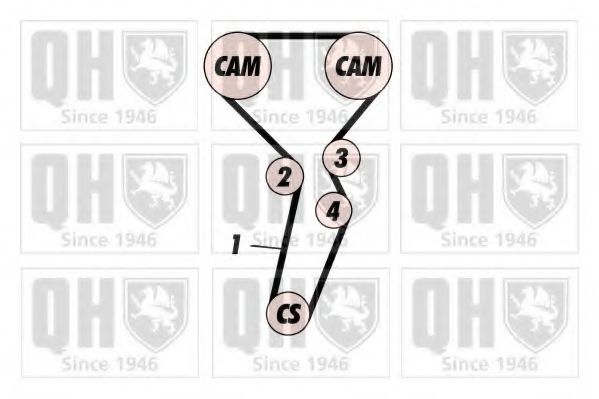 QUINTON HAZELL QBK563 Комплект ремня ГРМ 