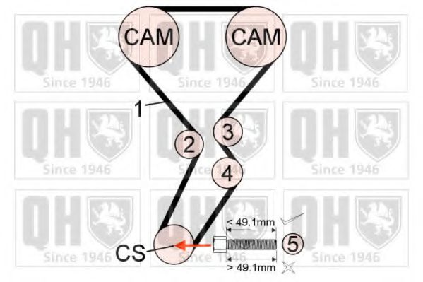 QUINTON HAZELL QBK749 Комплект ремня ГРМ 