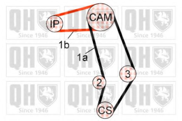 QUINTON HAZELL QBK581 Комплект ремня ГРМ 