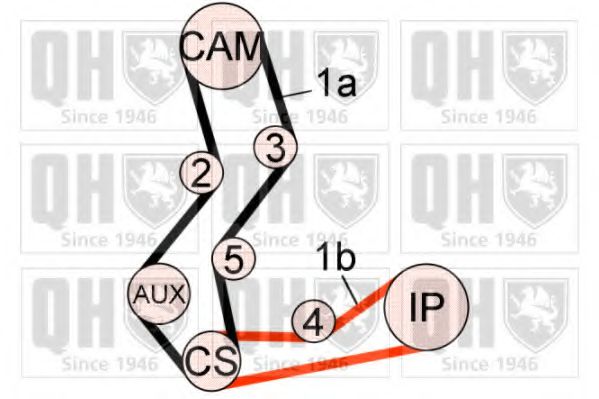 QUINTON HAZELL QBK599 Комплект ремня ГРМ 