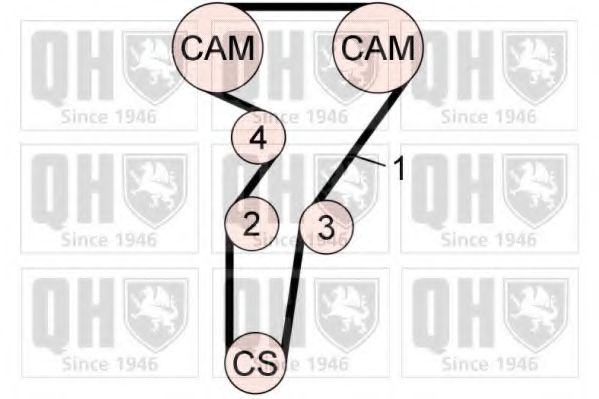 QUINTON HAZELL QBK610 Комплект ремня ГРМ 