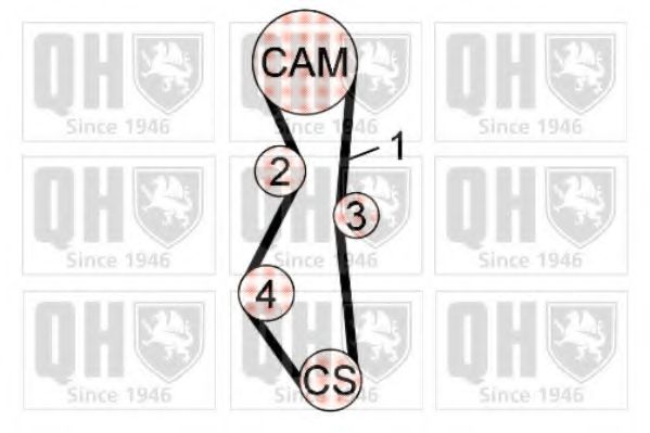 QUINTON HAZELL QBK647 Комплект ремня ГРМ 