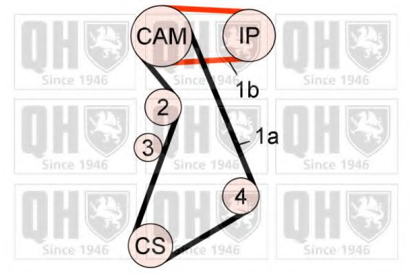 QUINTON HAZELL QBK664 Комплект ремня ГРМ 