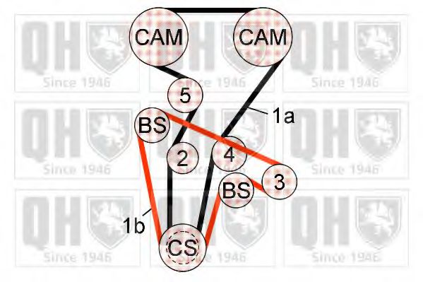QUINTON HAZELL QBK692 Комплект ремня ГРМ 