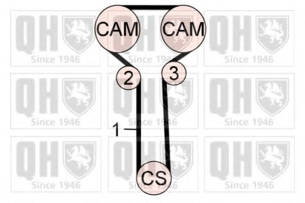 QUINTON HAZELL QBK707 Комплект ремня ГРМ 
