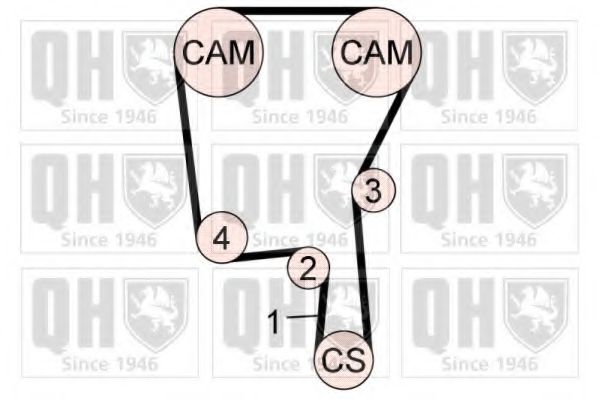 QUINTON HAZELL QBK734 Комплект ремня ГРМ 