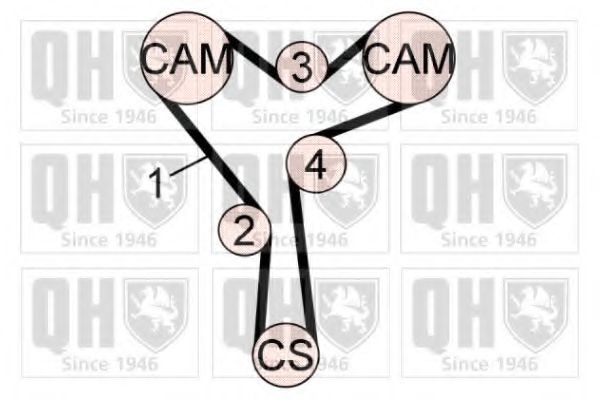 QUINTON HAZELL QBK738 Комплект ремня ГРМ 