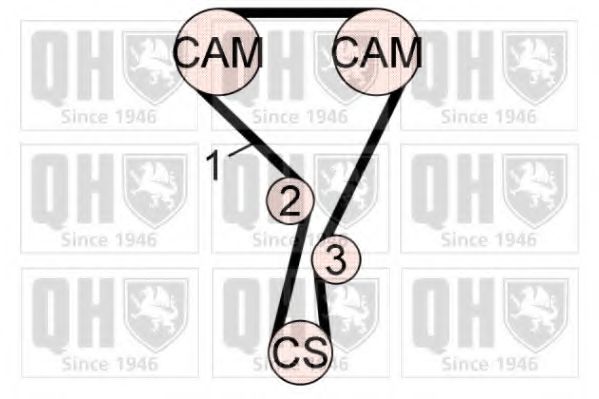 QUINTON HAZELL QBK756 Комплект ремня ГРМ 