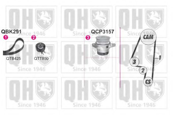 QUINTON HAZELL QBPK2910 Комплект ремня ГРМ для SEAT (Сеат) QUINTON HAZELL QBPK2910 Комплект ремня ГРМ для SEAT (Сеат)