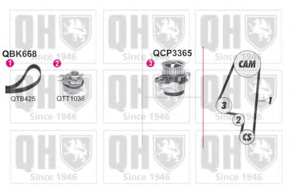 QUINTON HAZELL QBPK6680 Комплект ремня ГРМ для SEAT IBIZA III (Сеат Ибица 3) QUINTON HAZELL QBPK6680 Комплект ремня ГРМ для SEAT IBIZA III (Сеат Ибица 3)