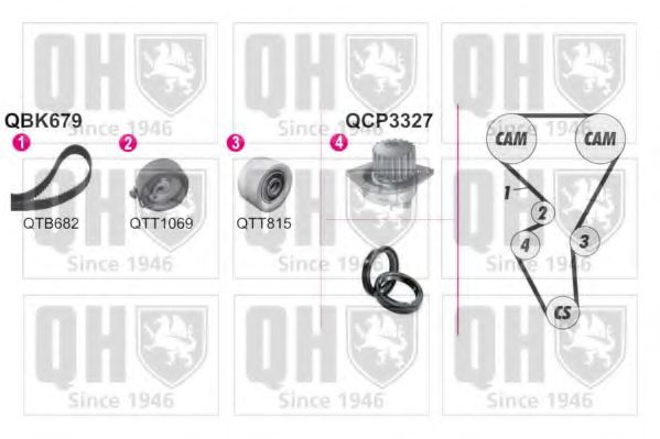 QUINTON HAZELL QBPK6790 Комплект ремня ГРМ для CITROËN C3 I (CитроËн С3 1) QUINTON HAZELL QBPK6790 Комплект ремня ГРМ для CITROËN C3 I (CитроËн С3 1)