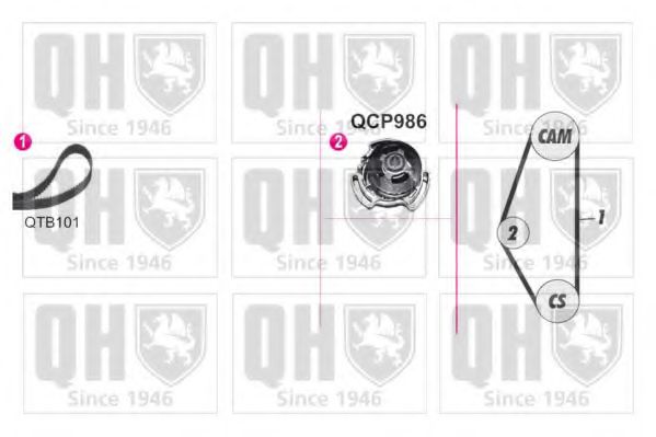 QUINTON HAZELL QBPK9089 Комплект ремня ГРМ для VOLKSWAGEN CORSAR (Фольксваген Cорсар) QUINTON HAZELL QBPK9089 Комплект ремня ГРМ для VOLKSWAGEN CORSAR (Фольксваген Cорсар)