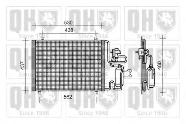 QUINTON HAZELL QCN158 Конденсатор, кондиционер для RENAULT SAFRANE II (Рено Сафран 2) QUINTON HAZELL QCN158 Конденсатор, кондиционер для RENAULT SAFRANE II (Рено Сафран 2)