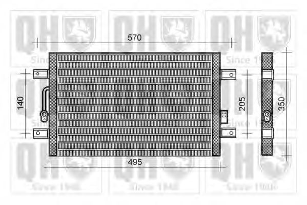 QUINTON HAZELL QCN191 Конденсатор, кондиционер для FIAT (Фиат)
