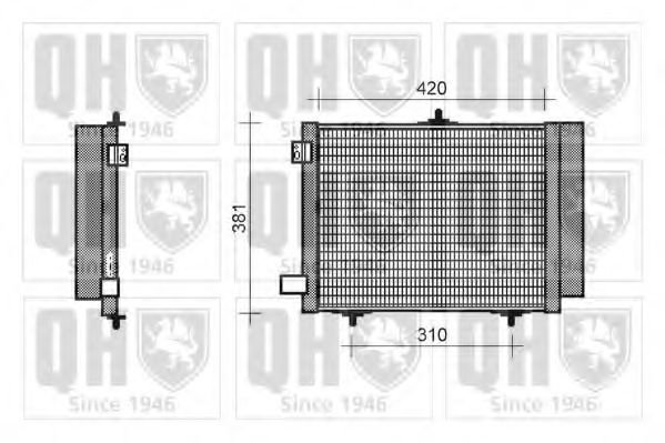 QUINTON HAZELL QCN221 Конденсатор, кондиционер для CITROëN (Cитроëн) QUINTON HAZELL QCN221 Конденсатор, кондиционер для CITROëN (Cитроëн)