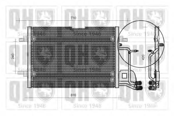 QUINTON HAZELL QCN43 Конденсатор, кондиционер для AUDI A4 (Ауди А4) QUINTON HAZELL QCN43 Конденсатор, кондиционер для AUDI A4 (Ауди А4)