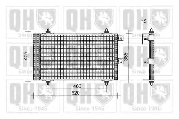 QUINTON HAZELL QCN459 Конденсатор, кондиционер для CITROëN (Cитроëн) QUINTON HAZELL QCN459 Конденсатор, кондиционер для CITROëN (Cитроëн)