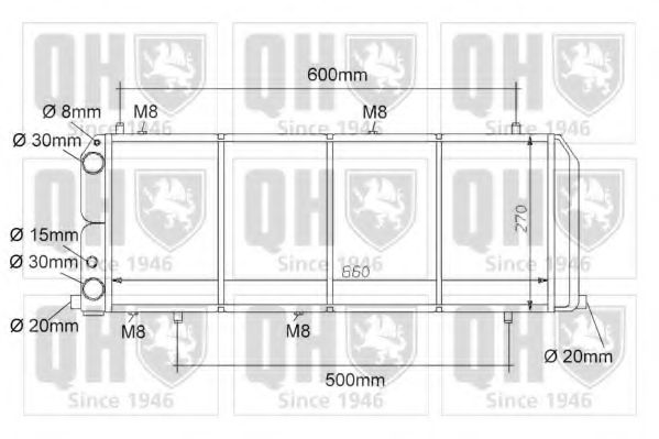 QUINTON HAZELL QER1001 Радиатор, охлаждение двигателя для AUDI 100 (Ауди 100) QUINTON HAZELL QER1001 Радиатор, охлаждение двигателя для AUDI 100 (Ауди 100)