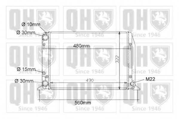 QUINTON HAZELL QER1005 Радиатор, охлаждение двигателя для AUDI 80 (Ауди 80) QUINTON HAZELL QER1005 Радиатор, охлаждение двигателя для AUDI 80 (Ауди 80)