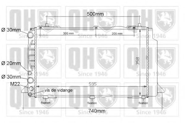 QUINTON HAZELL QER1008 Радиатор, охлаждение двигателя для AUDI 90 (Ауди 90) QUINTON HAZELL QER1008 Радиатор, охлаждение двигателя для AUDI 90 (Ауди 90)