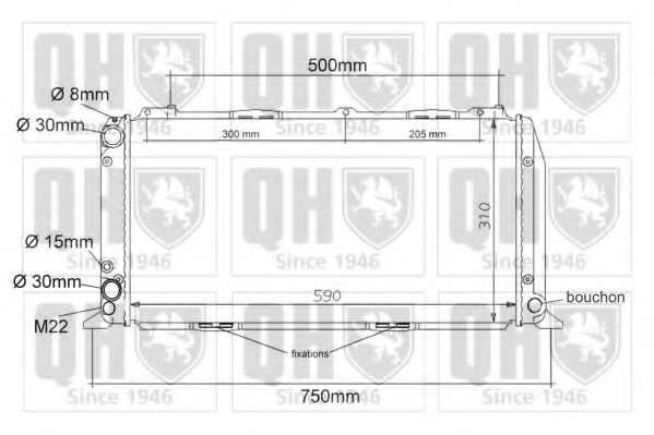 QUINTON HAZELL QER1010 Радиатор, охлаждение двигателя для AUDI 90 (Ауди 90) QUINTON HAZELL QER1010 Радиатор, охлаждение двигателя для AUDI 90 (Ауди 90)
