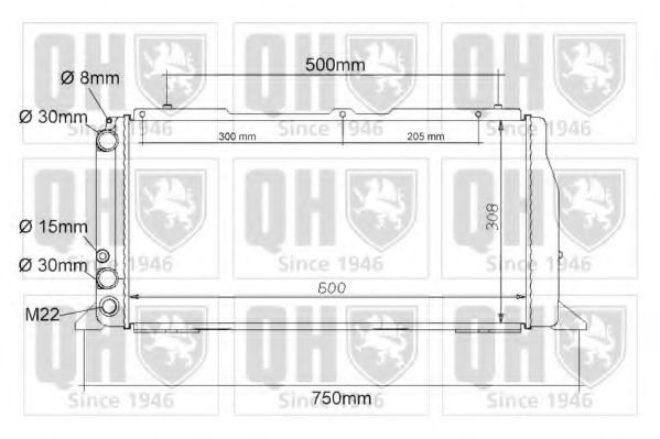 QUINTON HAZELL QER1011 Радиатор, охлаждение двигателя для AUDI 80 (Ауди 80) QUINTON HAZELL QER1011 Радиатор, охлаждение двигателя для AUDI 80 (Ауди 80)