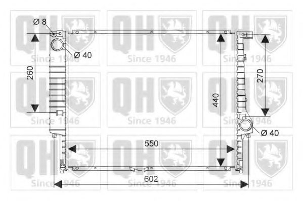 QUINTON HAZELL QER1016 Радиатор, охлаждение двигателя для BMW 7 (Бмв 7) QUINTON HAZELL QER1016 Радиатор, охлаждение двигателя для BMW 7 (Бмв 7)