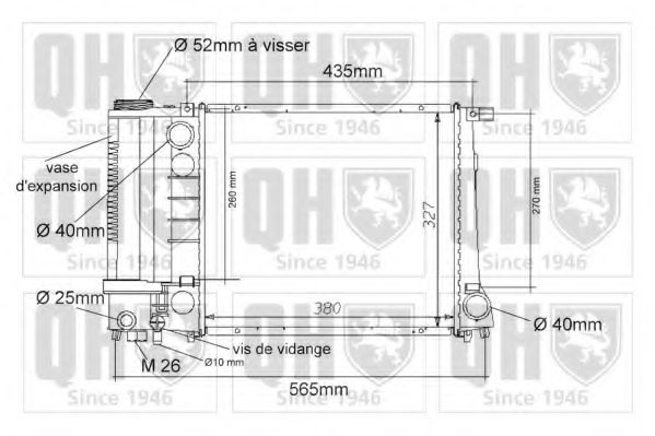 QUINTON HAZELL QER1020 Радиатор, охлаждение двигателя для BMW 3 (Бмв 3) QUINTON HAZELL QER1020 Радиатор, охлаждение двигателя для BMW 3 (Бмв 3)