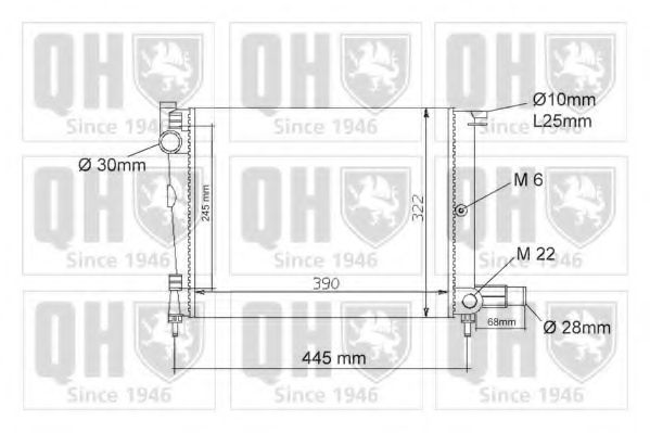 QUINTON HAZELL QER1062 Радиатор, охлаждение двигателя для CITROëN (Cитроëн) QUINTON HAZELL QER1062 Радиатор, охлаждение двигателя для CITROëN (Cитроëн)