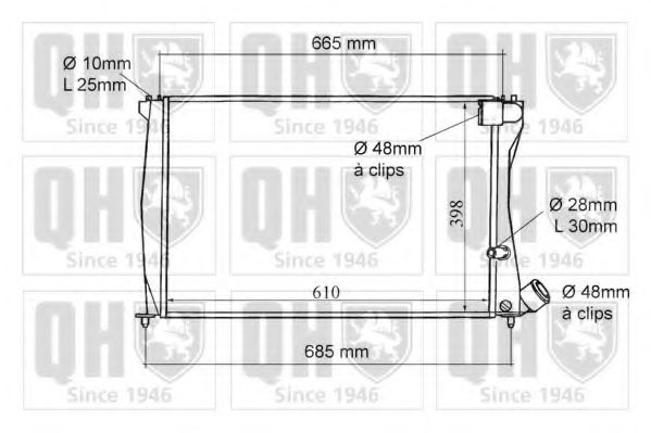 QUINTON HAZELL QER1066 Радиатор, охлаждение двигателя для CITROëN (Cитроëн) QUINTON HAZELL QER1066 Радиатор, охлаждение двигателя для CITROëN (Cитроëн)