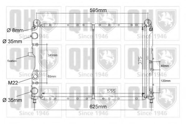 QUINTON HAZELL QER1078 Радиатор, охлаждение двигателя для FIAT TEMPRA (Фиат Тэмпра) QUINTON HAZELL QER1078 Радиатор, охлаждение двигателя для FIAT TEMPRA (Фиат Тэмпра)