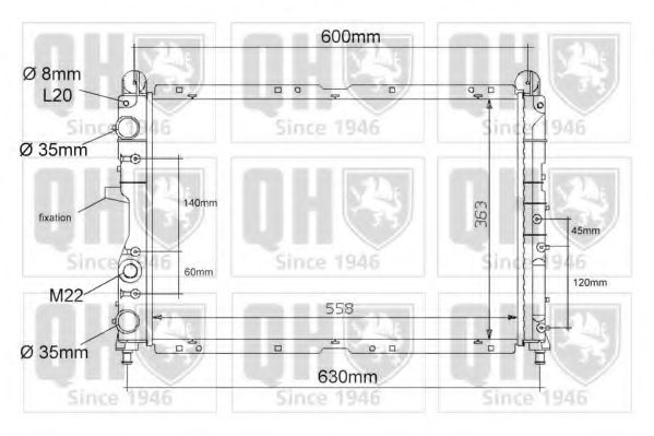 QUINTON HAZELL QER1085 Радиатор, охлаждение двигателя для FIAT TEMPRA (Фиат Тэмпра) QUINTON HAZELL QER1085 Радиатор, охлаждение двигателя для FIAT TEMPRA (Фиат Тэмпра)