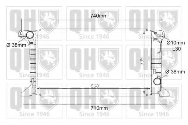 QUINTON HAZELL QER1100 Радиатор, охлаждение двигателя для FORD TRANSIT (Форд Трансит) QUINTON HAZELL QER1100 Радиатор, охлаждение двигателя для FORD TRANSIT (Форд Трансит)