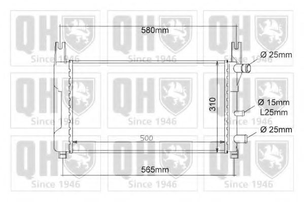 QUINTON HAZELL QER1102 Радиатор, охлаждение двигателя для FORD FIESTA (Форд Фиэста) QUINTON HAZELL QER1102 Радиатор, охлаждение двигателя для FORD FIESTA (Форд Фиэста)