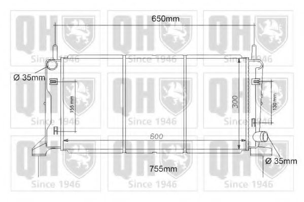 QUINTON HAZELL QER1107 Радиатор, охлаждение двигателя для FORD ORION II (Форд Орион 2) QUINTON HAZELL QER1107 Радиатор, охлаждение двигателя для FORD ORION II (Форд Орион 2)