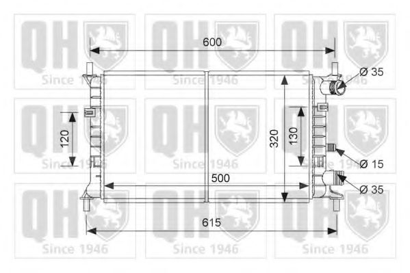 QUINTON HAZELL QER1110 Радиатор, охлаждение двигателя для FORD ESCORT V (Форд Эскорт 5) QUINTON HAZELL QER1110 Радиатор, охлаждение двигателя для FORD ESCORT V (Форд Эскорт 5)