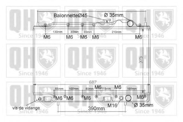 QUINTON HAZELL QER1202 Радиатор, охлаждение двигателя для MITSUBISHI LANCER IV (Митсубиши/митсубиси Ланcэр иv) QUINTON HAZELL QER1202 Радиатор, охлаждение двигателя для MITSUBISHI LANCER IV (Митсубиши/митсубиси Ланcэр иv)