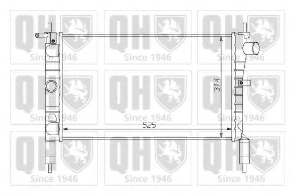 QUINTON HAZELL QER1243 Радиатор, охлаждение двигателя для OPEL ASTRA F CLASSIC (Опель Астра ф классик) QUINTON HAZELL QER1243 Радиатор, охлаждение двигателя для OPEL ASTRA F CLASSIC (Опель Астра ф классик)