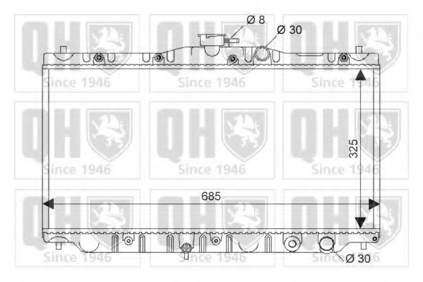 QUINTON HAZELL QER1252 Радиатор, охлаждение двигателя для HONDA (Хонда) QUINTON HAZELL QER1252 Радиатор, охлаждение двигателя для HONDA (Хонда)