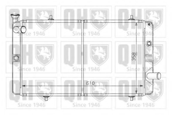 QUINTON HAZELL QER1261 Радиатор, охлаждение двигателя для PEUGEOT 309 II (Пежо 309 2) QUINTON HAZELL QER1261 Радиатор, охлаждение двигателя для PEUGEOT 309 II (Пежо 309 2)